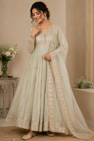 Pastel Anarkali Suit